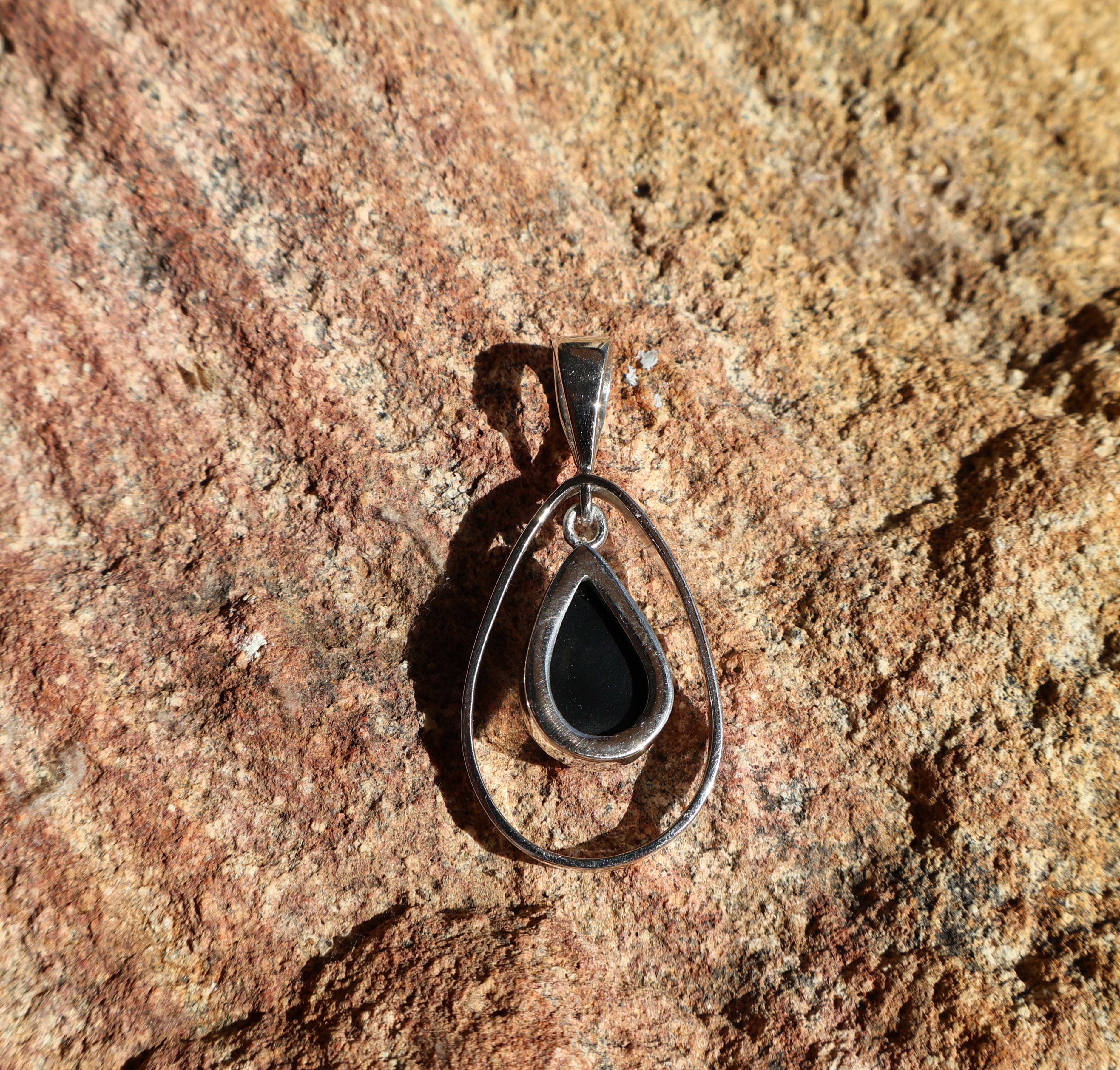 Lightning Ridge Doublet Pendant Necklace - Bright Multi-Colour in 925 Silver