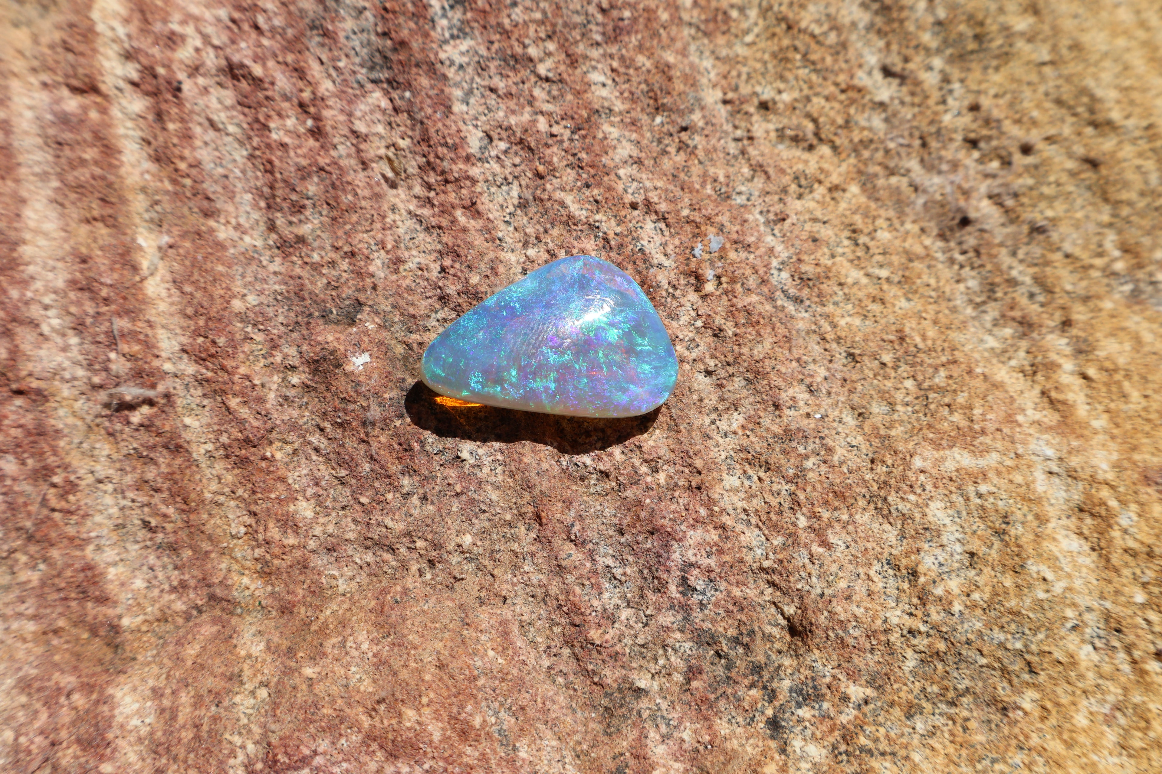 11.6ct Lightning Ridge Crystal Opal - Green, Blue & Purple | 24mm x 15mm