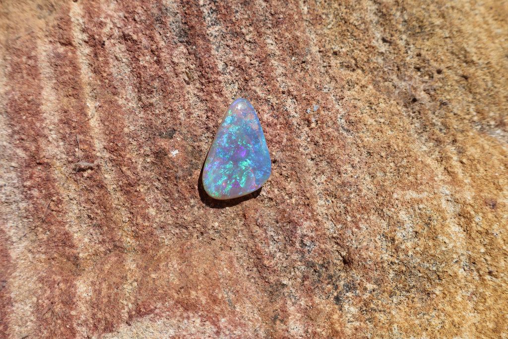 11.6ct Lightning Ridge Crystal Opal - Green, Blue & Purple | 24mm x 15mm