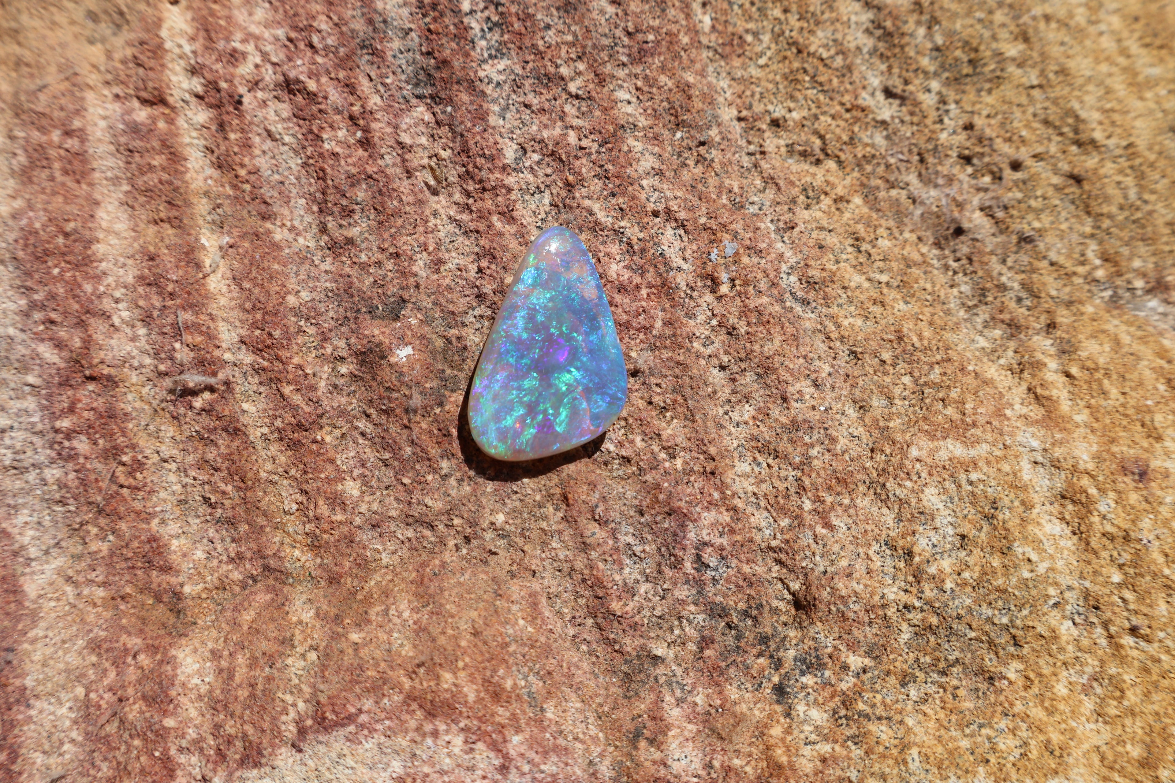 11.6ct Lightning Ridge Crystal Opal - Green, Blue & Purple | 24mm x 15mm