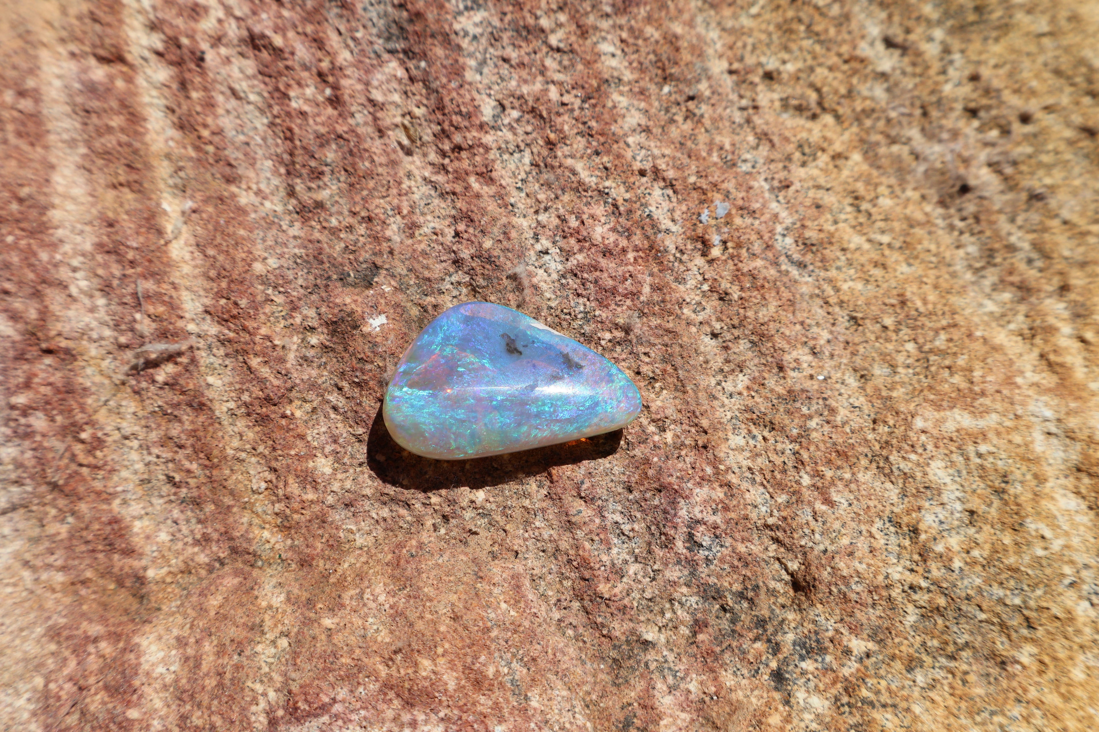 11.6ct Lightning Ridge Crystal Opal - Green, Blue & Purple | 24mm x 15mm