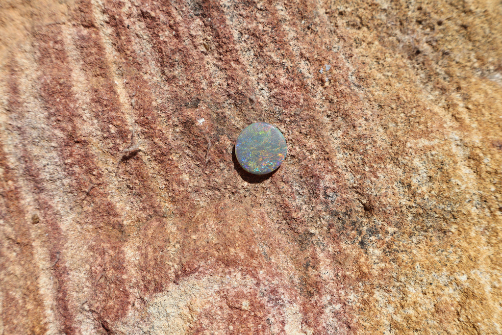 2.85ct Lightning Ridge Opal - Very Bright Red, Yellow, Green, Blue & Orange | 13mm x 13mm