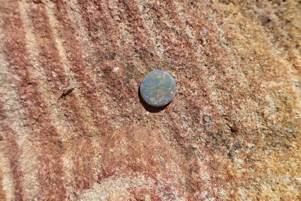 2.85ct Lightning Ridge Opal - Very Bright Red, Yellow, Green, Blue & Orange | 13mm x 13mm