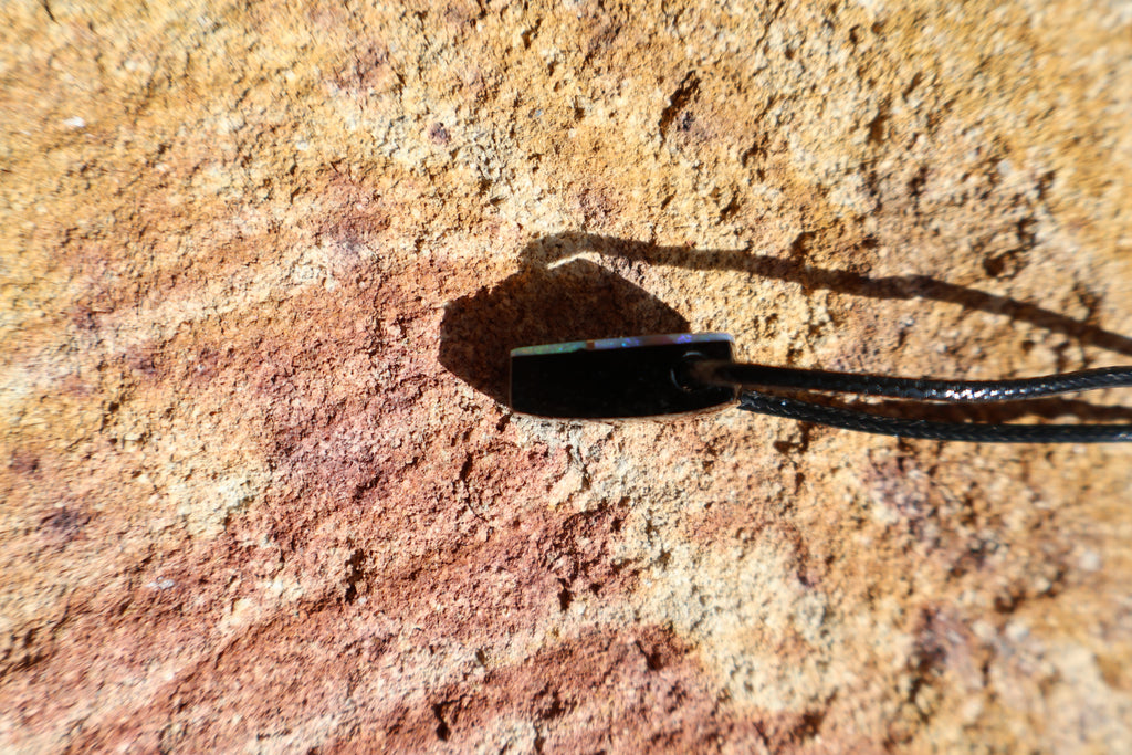 Lightning Ridge Doublet Necklace - Australian Opal on Adjustable Leather Strap